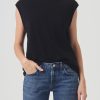 AGOLDE Raya Muscle Tee In Black | Tops & Bodysuits