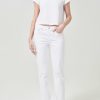 AGOLDE Kye Mid Rise Straight Crop (Stretch) In Sour Cream | Straight