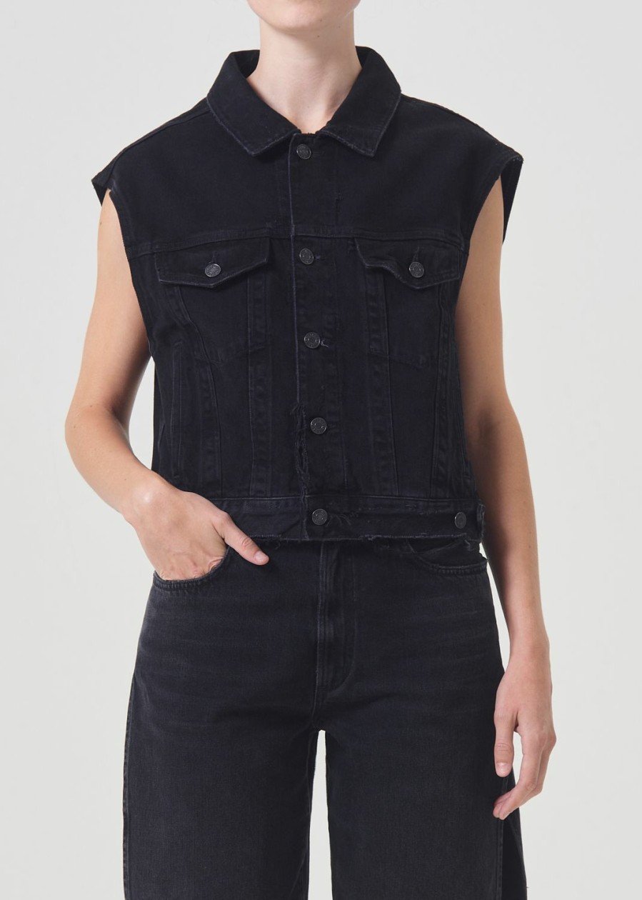 AGOLDE Charli Vest In Jagged | Jackets & Vests