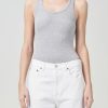 AGOLDE Maria Bodysuit In Grey Heather | Tops & Bodysuits