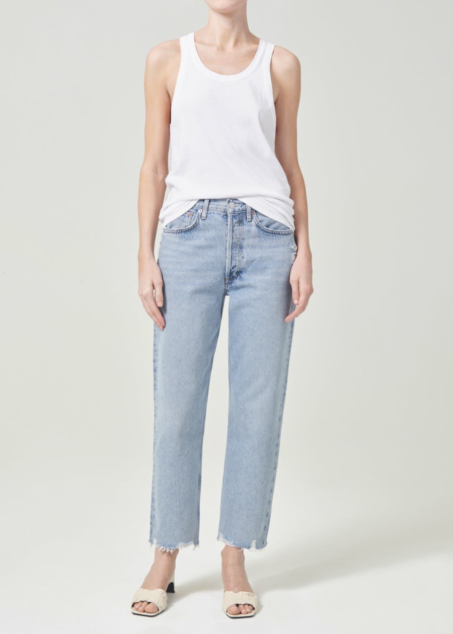 AGOLDE 90'S Crop Mid Rise Straight In Nerve | Cropped