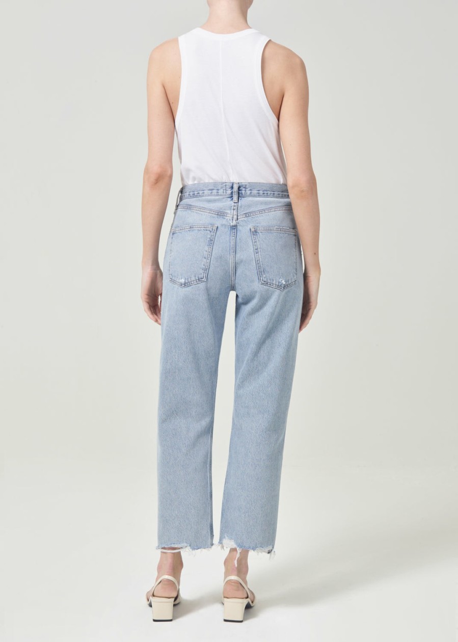 AGOLDE 90'S Crop Mid Rise Straight In Nerve | Cropped