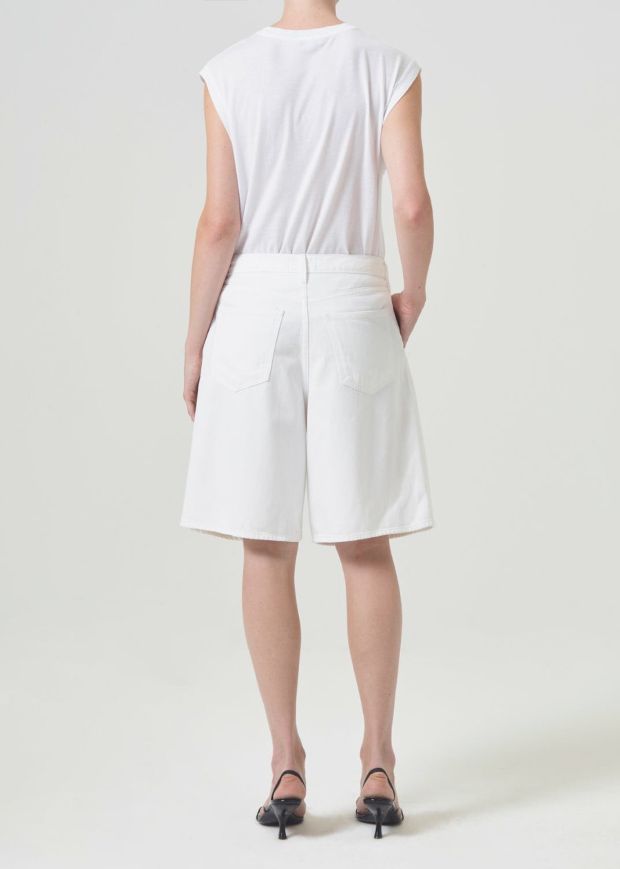 AGOLDE Ellis Trouser Short In Milkshake | Shorts