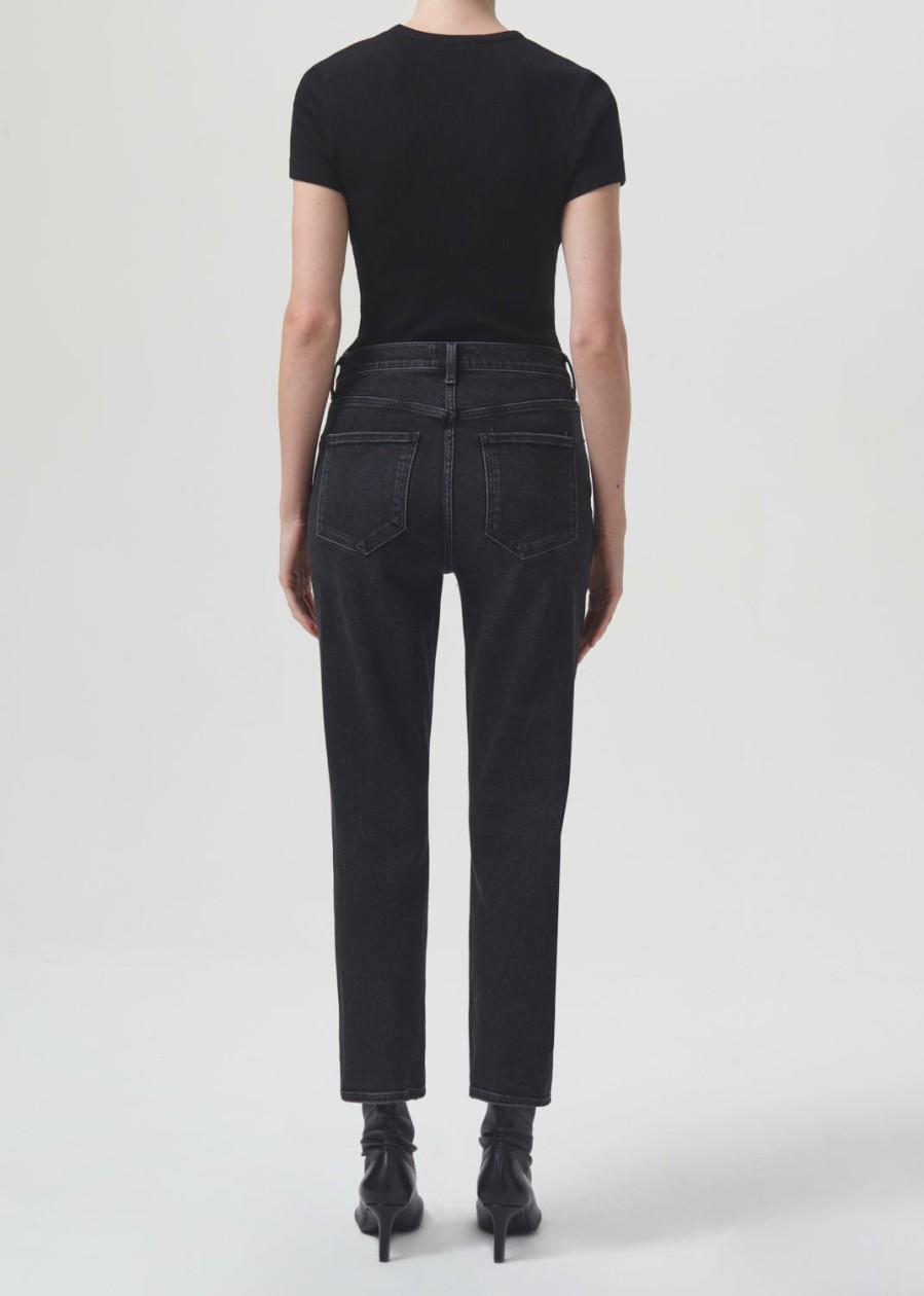 AGOLDE Riley High Rise Straight Crop (Stretch) In Panoramic | Cropped