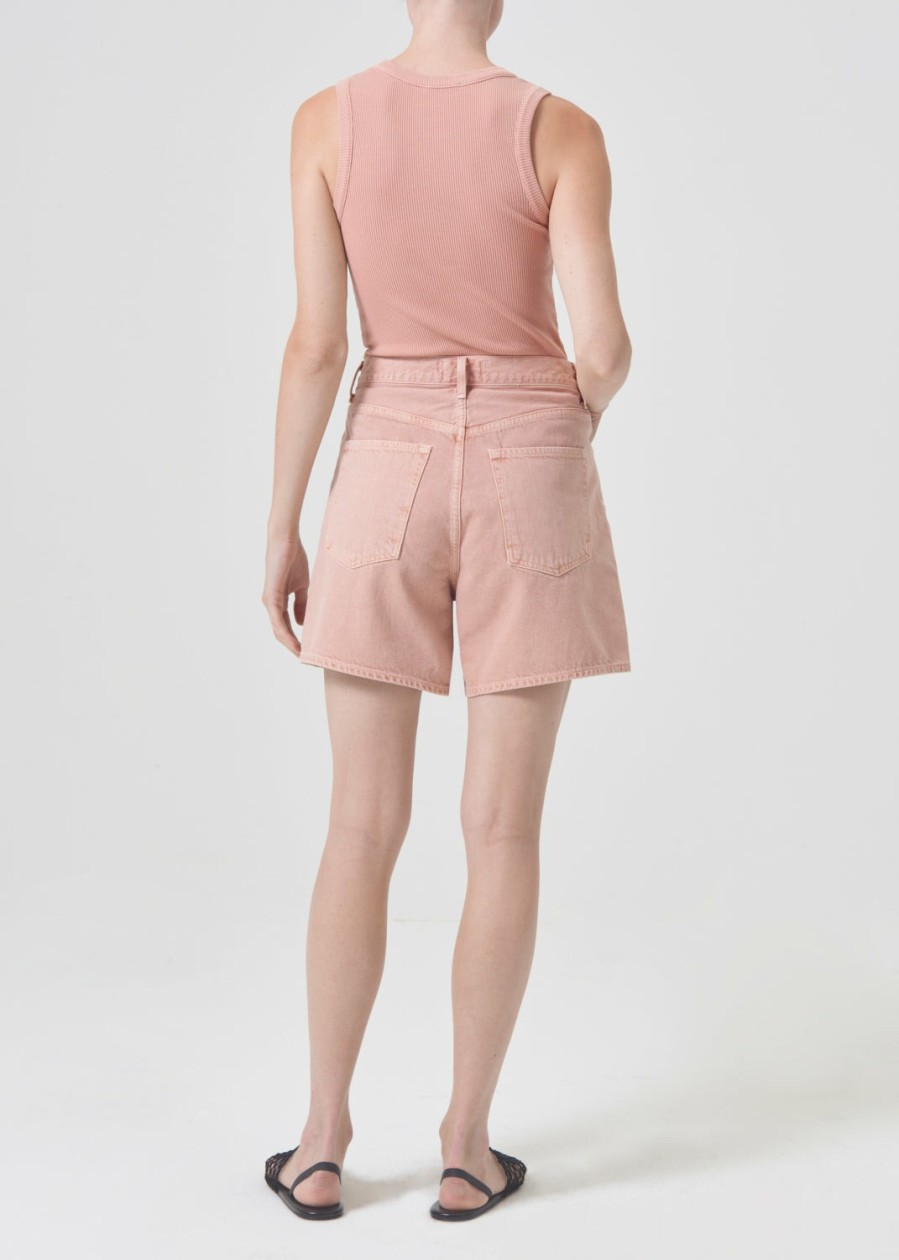 AGOLDE Stella High Rise Short In Pink Salt | Shorts