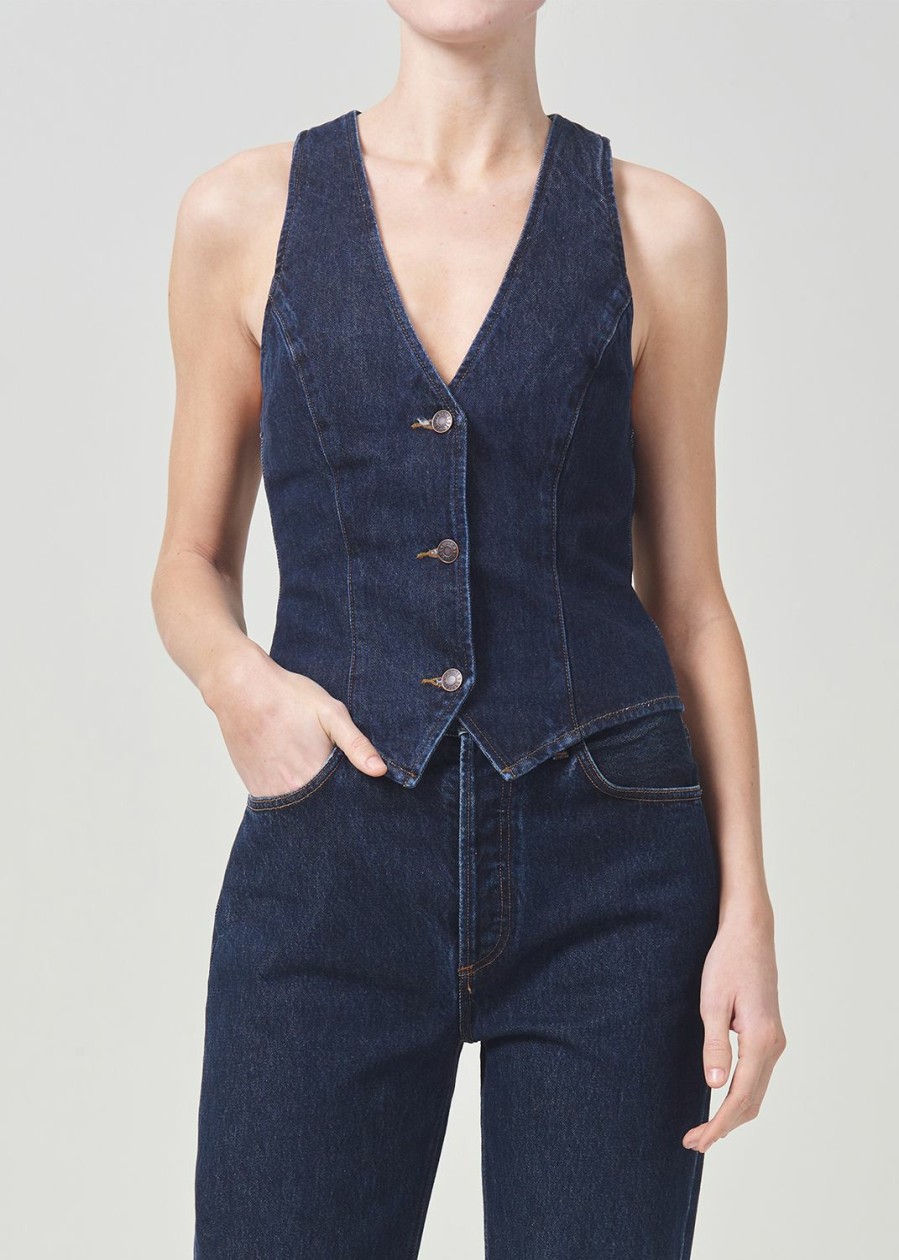 AGOLDE Heller Vest In Polished | Tops & Bodysuits