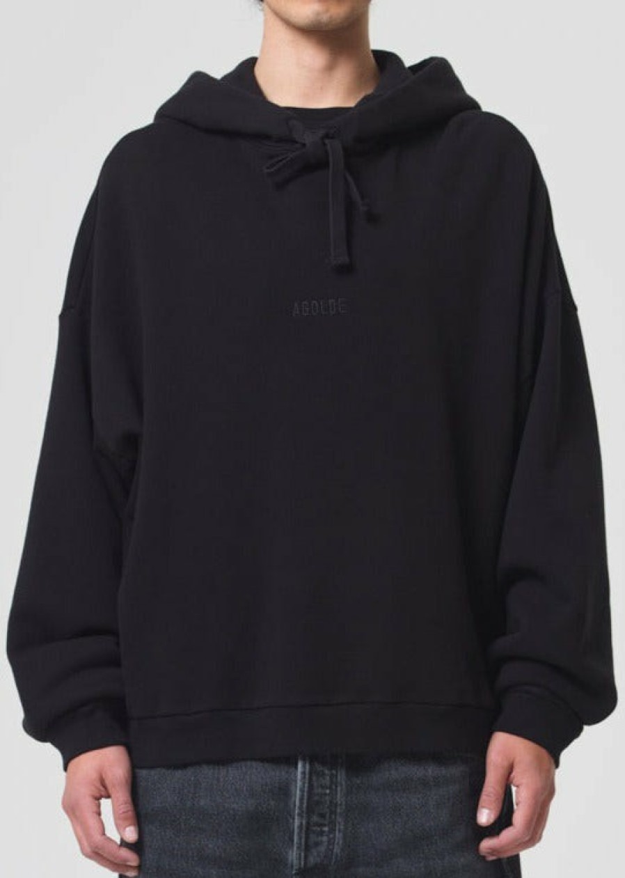 AGOLDE Dayne Hoodie In Black | Tops