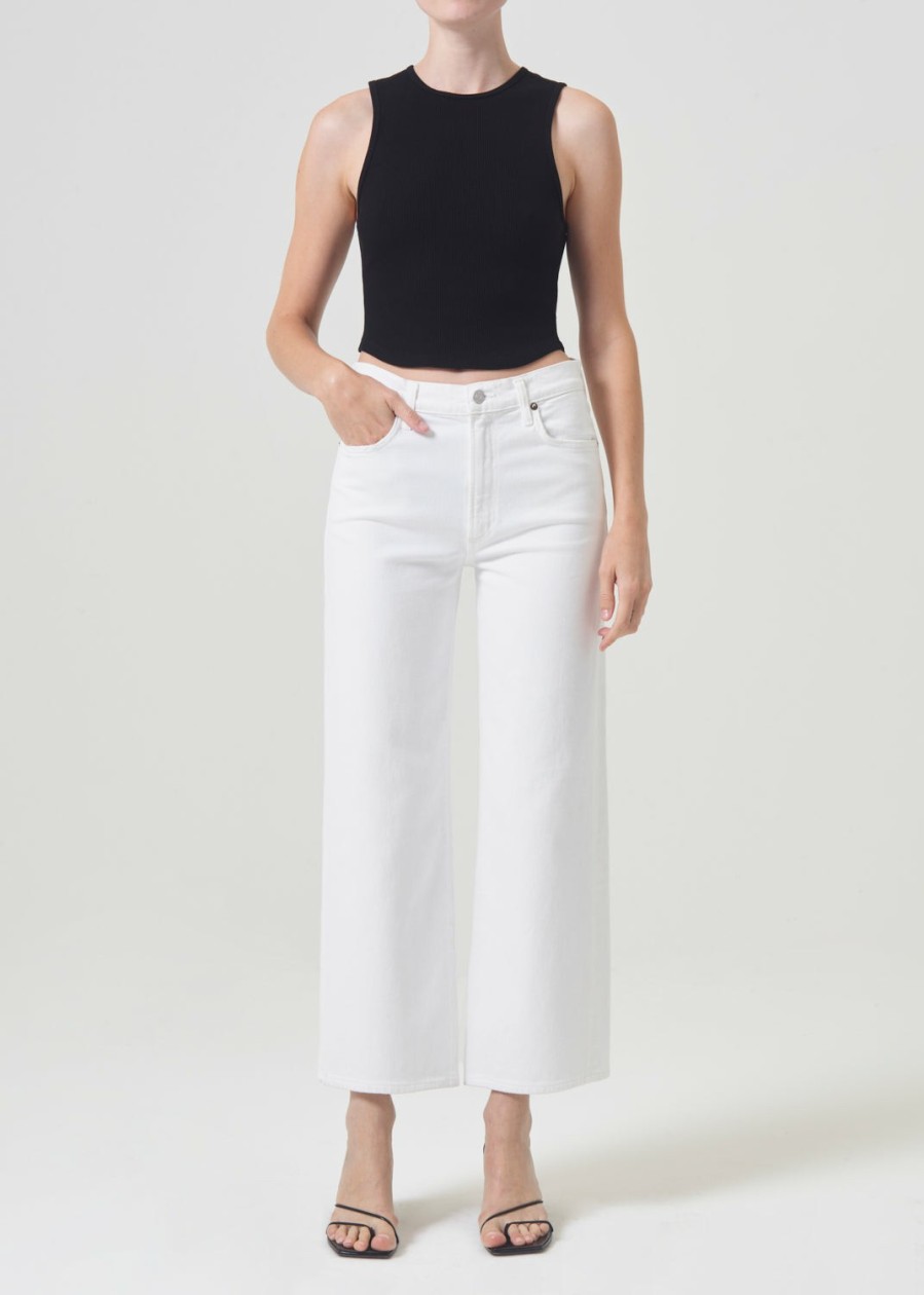 AGOLDE Harper Crop Jean In Sour Cream | Straight