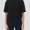 AGOLDE Anya Tee In Black | Tops & Bodysuits