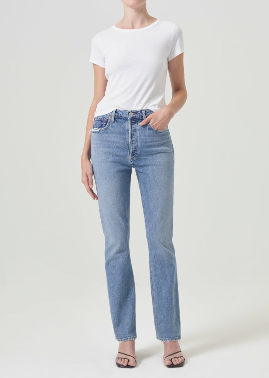 AGOLDE Freya High Rise Slim (Stretch) In Quiver | Denim