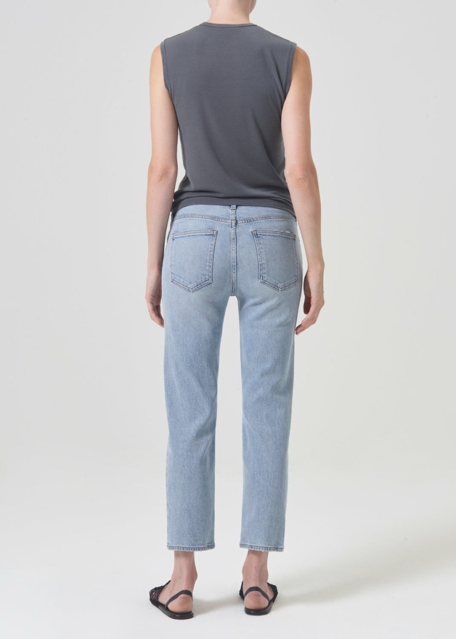 AGOLDE Kye Mid Rise Straight Crop (Stretch) In Diversion | Cropped