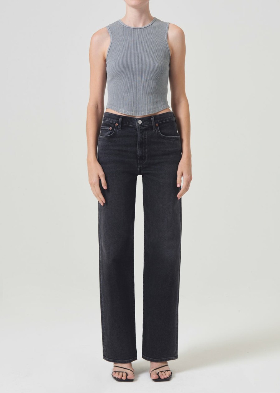 AGOLDE Harper Straight Jean (Stretch) In Hush | Wide Leg & Baggy