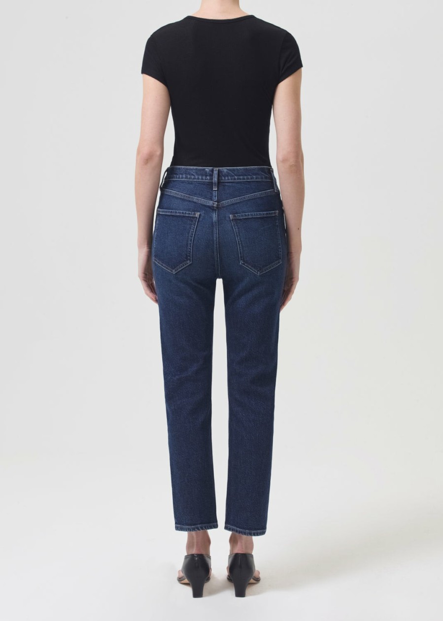 AGOLDE Riley High Rise Straight Crop (Stretch) In Divided | Cropped