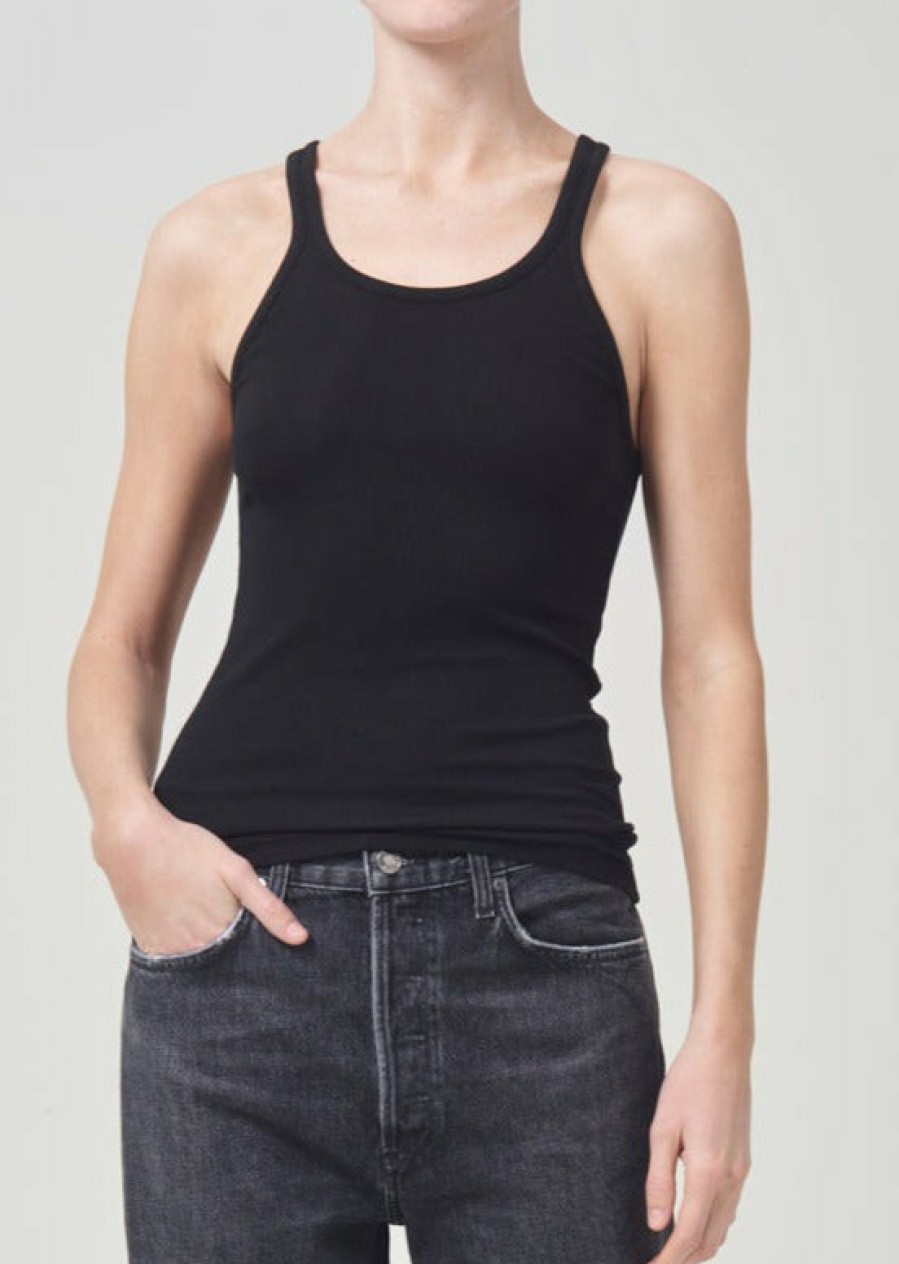 AGOLDE Zane Tank In Black | Tops & Bodysuits