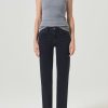 AGOLDE Kye Mid Rise Straight Crop (Stretch) In Pepper | Cropped