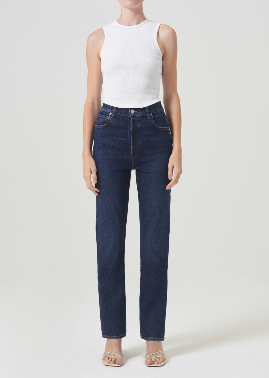 AGOLDE Freya High Rise Slim (Stretch) In Divided | Denim