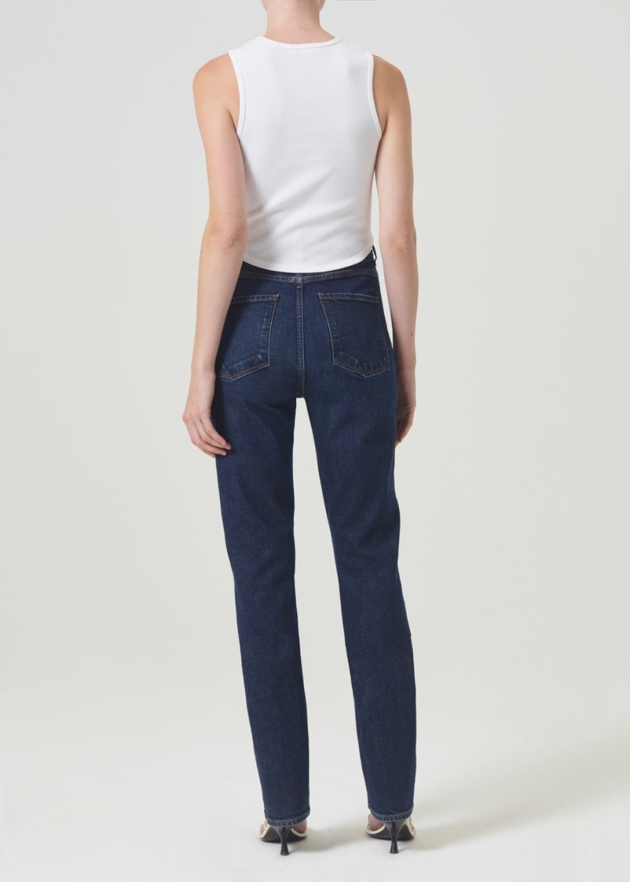 AGOLDE Freya High Rise Slim (Stretch) In Divided | Denim