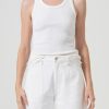 AGOLDE Poppy Tank In White | Tops & Bodysuits