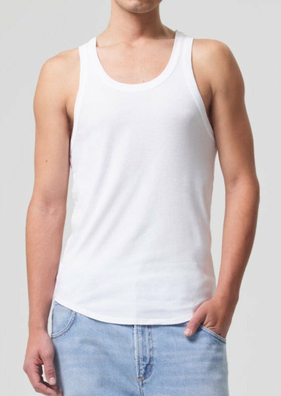 AGOLDE Morris Tank In White | Tops