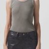 AGOLDE Poppy Tank In Drab | Tops & Bodysuits