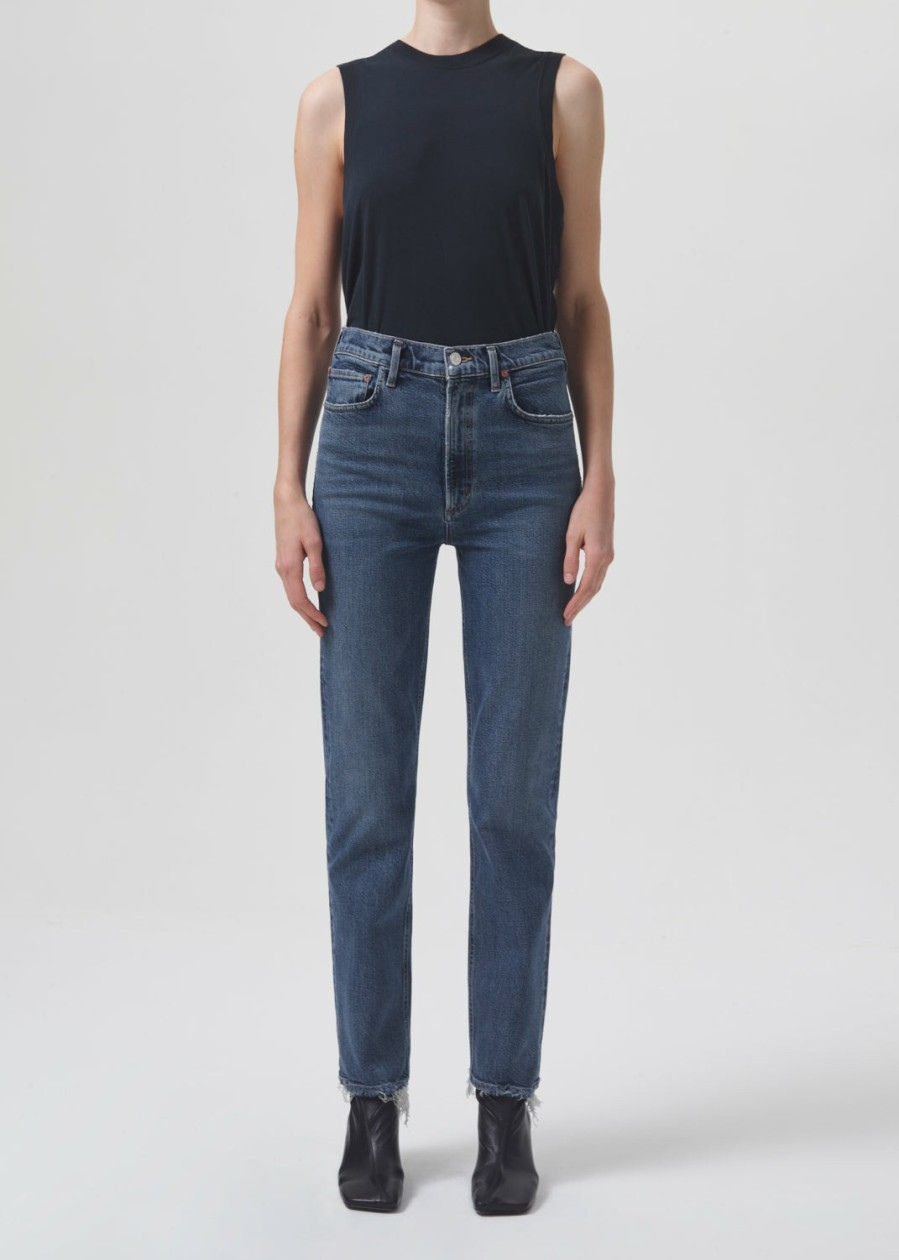 AGOLDE High Rise Stovepipe (Stretch) In Captivate | Denim