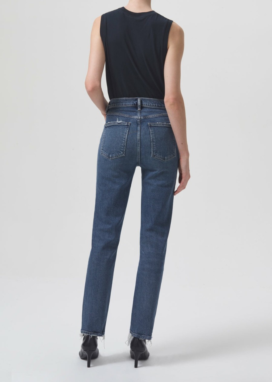 AGOLDE High Rise Stovepipe (Stretch) In Captivate | Denim