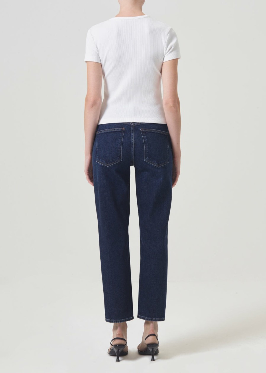 AGOLDE Kye Mid Rise Straight Crop (Stretch) In Song | Cropped