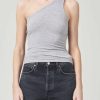 AGOLDE Brita Tank In Grey Heather | Tops & Bodysuits