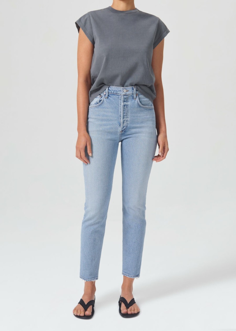 AGOLDE Riley High Rise Straight Crop (Stretch) In Dynamic | Cropped