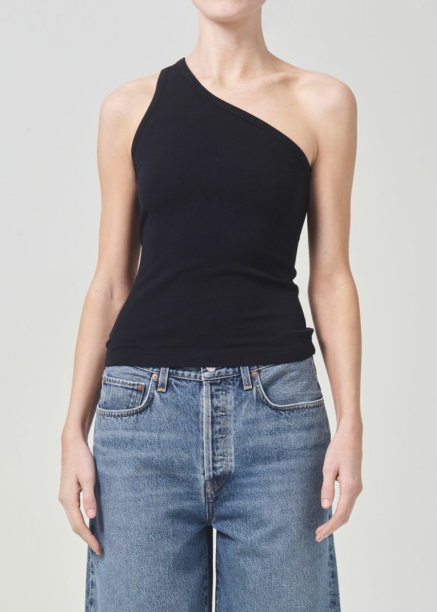 AGOLDE Brita Tank In Black | Tops & Bodysuits