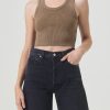 AGOLDE Cropped Poppy Tank In Bamboo | Tops & Bodysuits