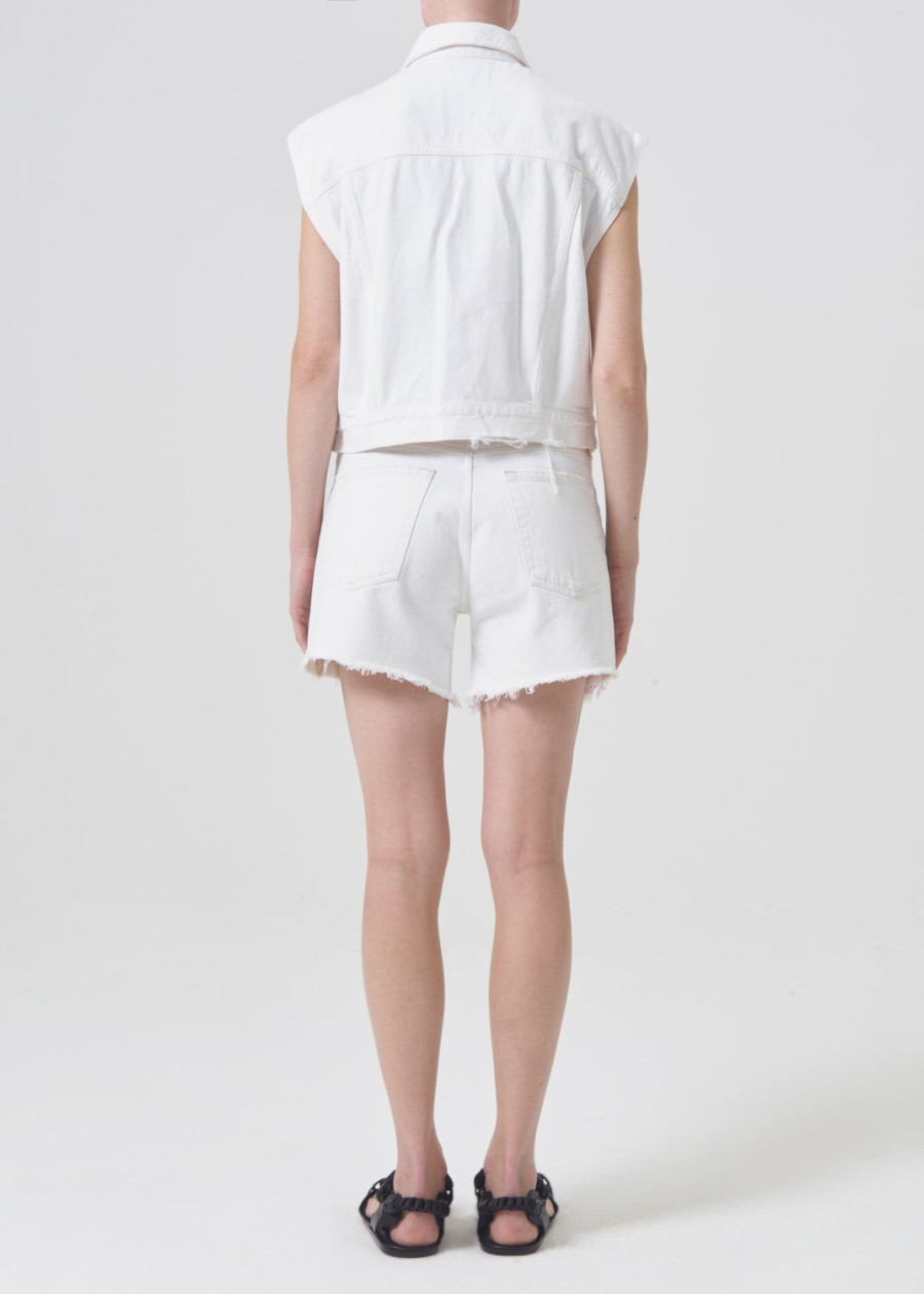 AGOLDE Parker Long Short In Panna Cotta | Shorts