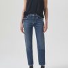 AGOLDE Kye Mid Rise Straight Crop (Stretch) In Notion | Cropped